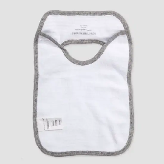 Burt's Bees Baby&reg; Organic Cotton 4pk Lap Shoulder Bibs - Heather Gray image {2}