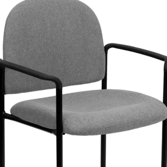 Emma and Oliver Comfort Stackable Steel Side Reception Chair with Arms image {4}