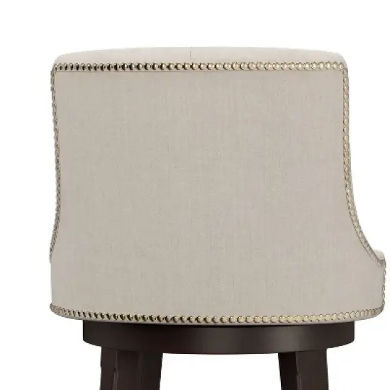 24" Halbrooke Swivel Counter Height Barstool Smoke/Cream - Hillsdale Furniture image {9}
