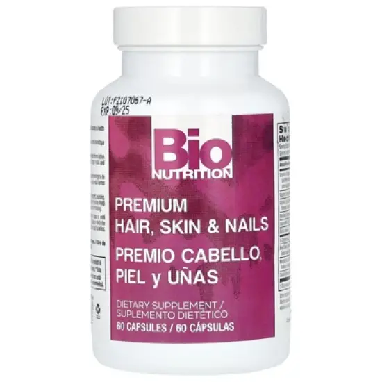 Bio Nutrition Premium Hair, Skin & Nails, 60 Capsules image {2}