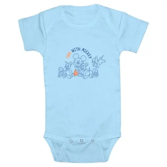 Infant's Mickey & Friends Puppies Fun Time Onesie image {2}