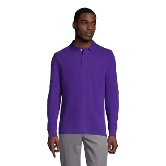 School Uniform Young Men's Long Sleeve Mesh Polo Shirt image {11}