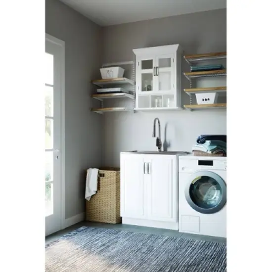 Hayes Two Door Wall Bath Cabinet with Cubbies White - WyndenHall image {7}