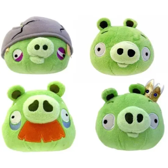 Commonwealth Toys Angry Birds 8" Plush Assortment: Set of 4 Pigs image {1}