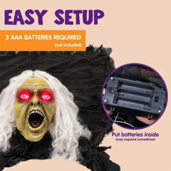 Joyfy Halloween Zombie Decoration Outdoor, Animated Groundbreaker Zombie Props for Halloween Haunted House, Lawn Yard, Graveyard Outside Decorations image {5}