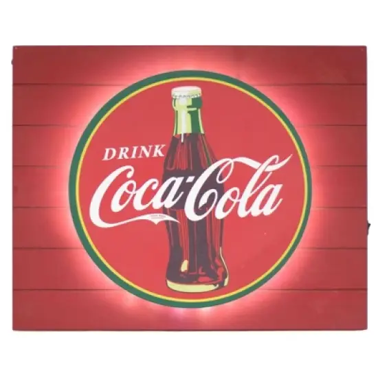 Vintage Coca Cola Metal Backlit LED Wall Sign - American Art Decor image {7}