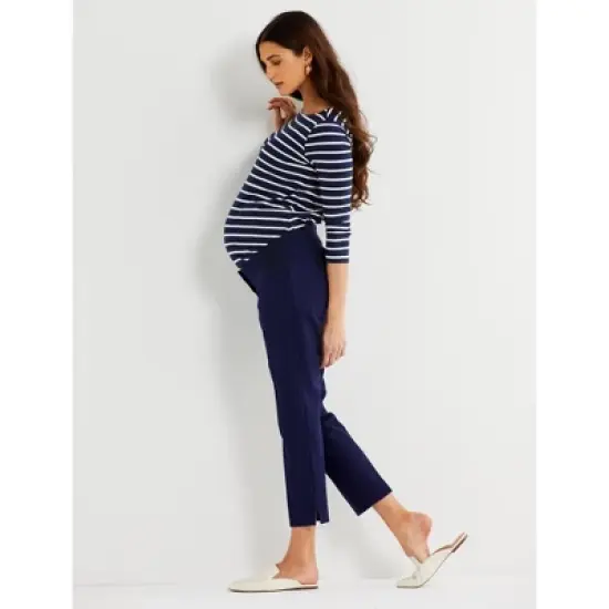 Curie Side Panel Slim Ankle Maternity Pant | A Pea in the Pod image {7}