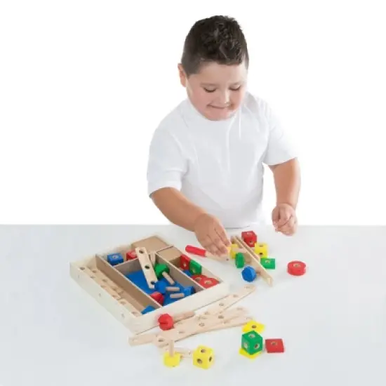 Melissa & Doug Wooden Construction Building Set in a Box (48pc) image {6}