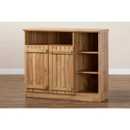 2 Door Eren Farmhouse Wood Dining Room Sideboard Buffet - Baxton Studio image {6}