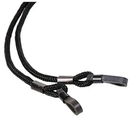 Croakies Terra Spec Cords Long Black Long|Made in USA|Made of durable woven Climbing rope|18 long (each side) by 3.2mm (diam.) | ADJUSTABLE image {1}