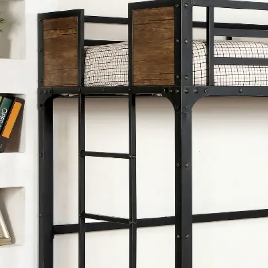 Twin Navii Industrial Loft Bed Black - HOMES: Inside + Out image {3}