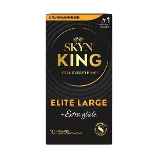 SKYN King Elite Large Extra Glide Non-Latex Condoms - 10ct image {13}