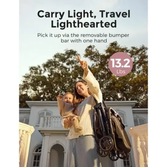 Momcozy ClickGo Lightweight Stroller - Black image {9}