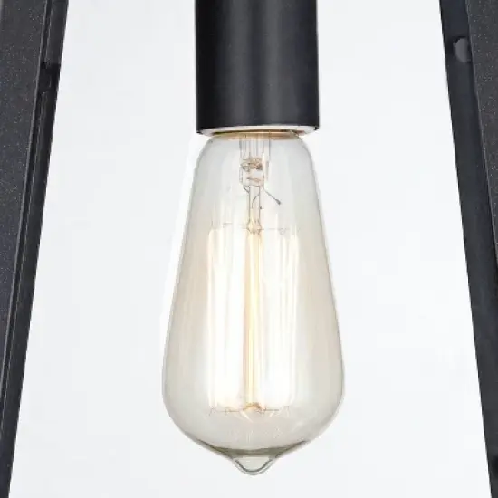 John Timberland Arrington Modern Outdoor Wall Lights Fixtures Set of 4 Mystic Black 13" Clear Glass for Post Exterior Barn Deck House Porch Yard Patio image {2}