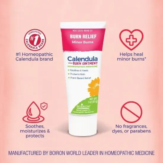 Calendula Burn by Boiron Homeopathic Medicine For Burn Relief  -  1 oz Ointment image {7}