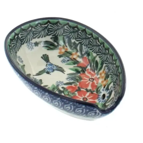 Blue Rose Polish Pottery 381 Ceramika Artystyczna Small Spoon Rest image {14}
