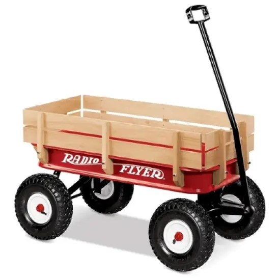 Radio Flyer Town and Country Wooden Wagon Kids Ride-On image {6}