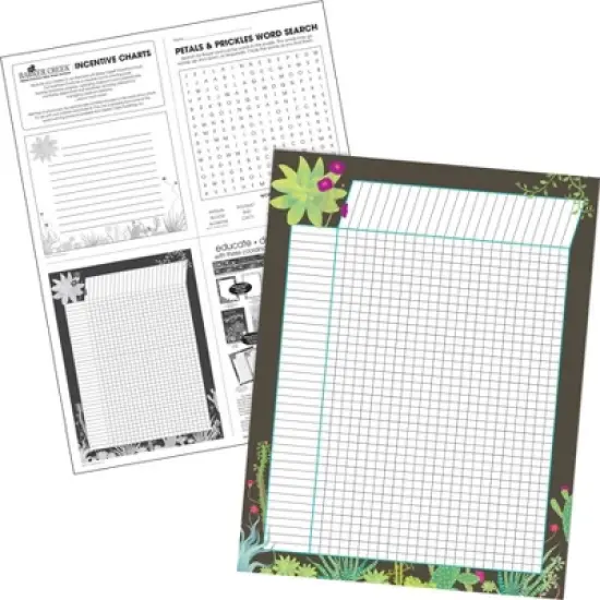 4pk Prickles Incentive Chart Set - Barker Creek: Educational Teaching Aid for All Ages, Paper Material, 4 Pieces image {2}