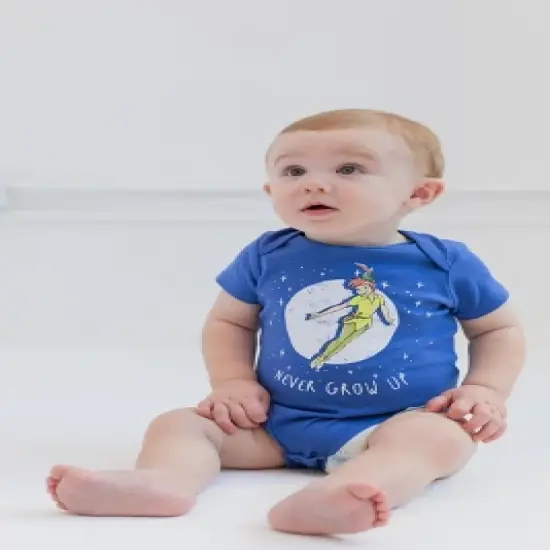 Disney Disney Classics Baloo Peter Pan Pinocchio Baby 5 Pack Bodysuits Newborn to Infant  image {2}