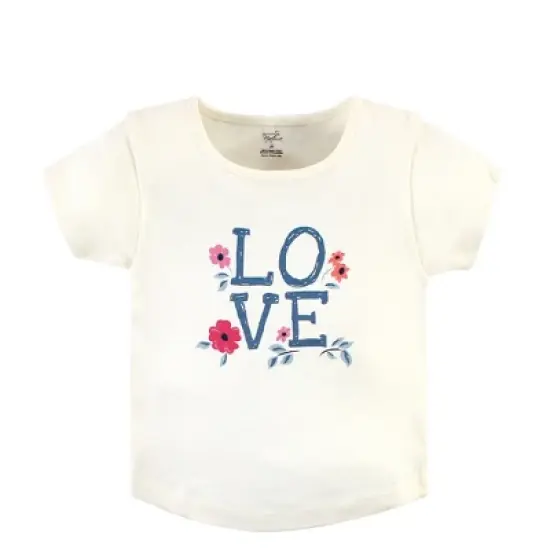 Touched by Nature Baby and Toddler Girl Organic Cotton Hoodie, Bodysuit or Tee Top, and Pant, Garden Floral Toddler image {2}