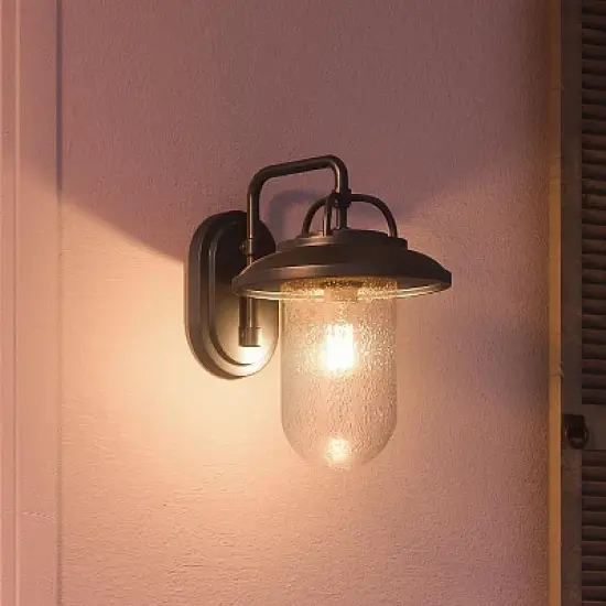 Urban Ambiance Luxury Modern Farmhouse Farmhouse Outdoor Wall Light,  14-3/8" x 10",  Black Finish, UHP1142 image {7}