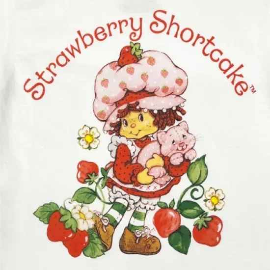 Men's Strawberry Shortcake Short Sleeve Graphic T-Shirt - White image {2}
