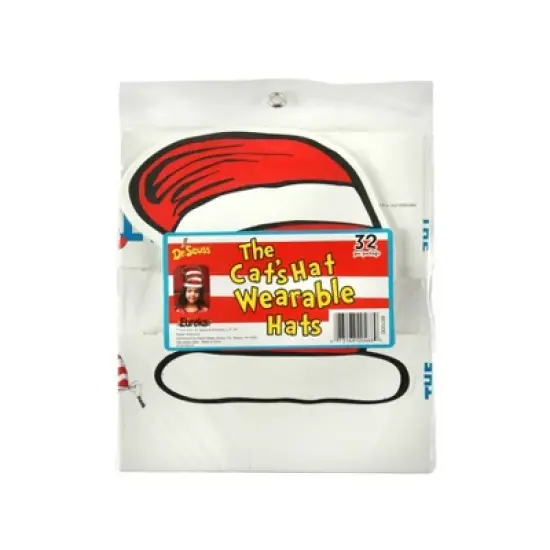 Eureka&reg; Dr. Seuss&trade; Cat's Hat Wearable Cut Out Hats, 32 Per Pack image {2}