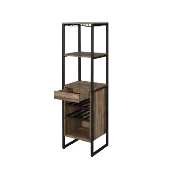 Narik Wine Rack Weathered Oak - Acme Furniture image {2}
