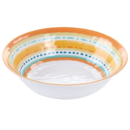 Gibson Laurie Gates California Designs Casablanca 12 Piece Melamine Dinnerware Set in Multi image {6}