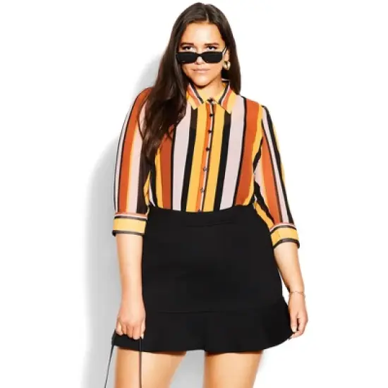 Women's Plus Size Sassy Knit Skirt - black | CITY CHIC image {7}