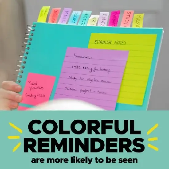 Post-it 260ct Flags Combo Pack - Assorted Colors: Sticky & Removable File Tabs, Multicolor Filing Accessories image {8}