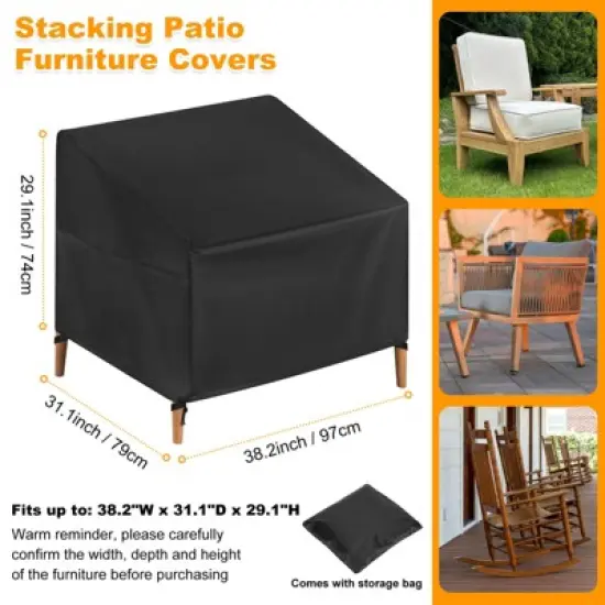 Unique Bargains M Outdoor Waterproof Heavy Duty Patio Chair Cover 39 x 38 x 37 Inch 1 Pc image {2}