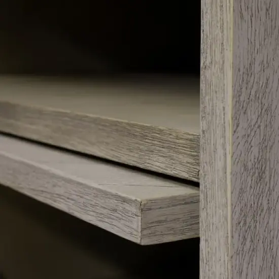 eLuxury Chevron Wood Nightstand with Drawer image {5}