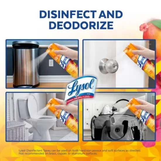 Lysol Mango Disinfectant Aerosol Spray - 38 fl oz image {2}