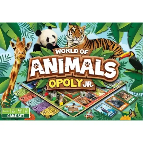 MasterPieces Kids & Family Board Games - World of Animals Opoly Jr. image {1}