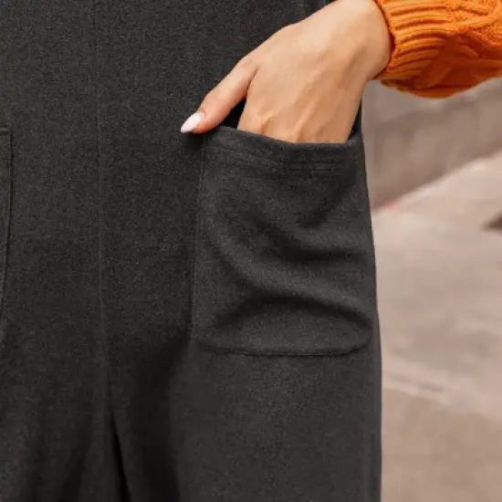 Women's Charcoal Sleeveless Wide Leg Jumpsuit - Cupshe image {2}