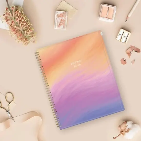 Blue Sky 8.5"x11" 2025-2026 Weekly/Monthly Zip Pouch Wirebound Planner Savannie Sunset image {1}