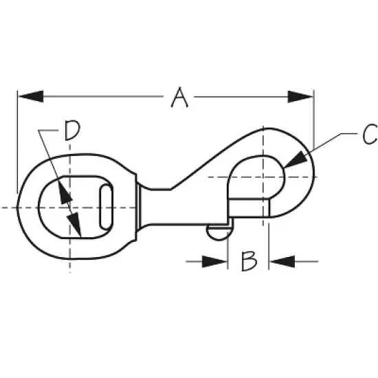 Seadog Swivel Eye Bolt Snap 3-9/16" Boat Equipment 1465901. image {1}
