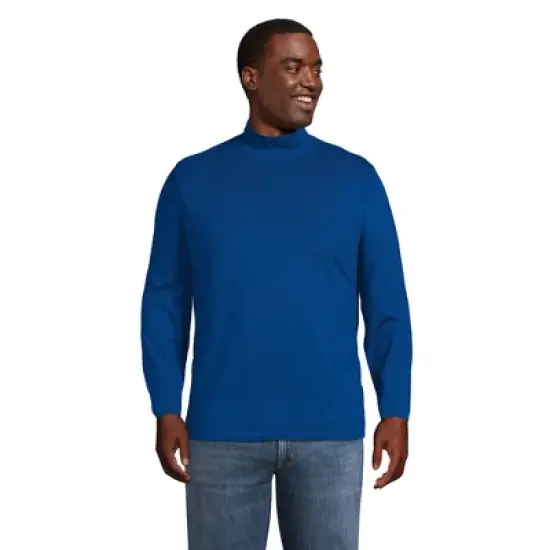 Lands' End Men's Super-T Mock Turtleneck image {14}