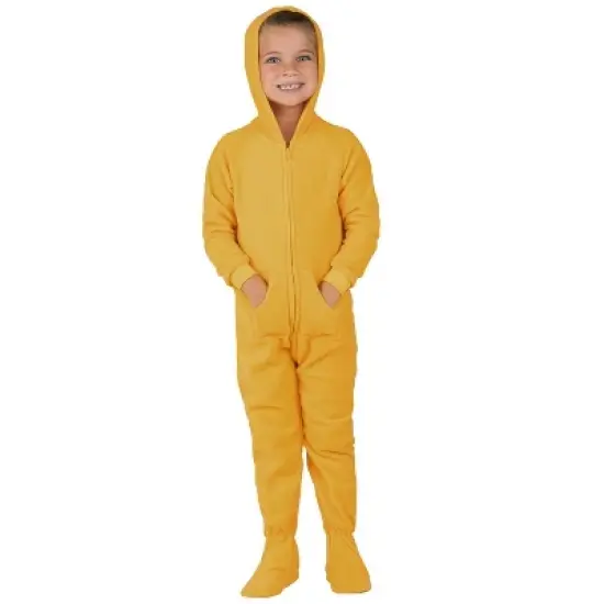 Footed Pajamas - Creamsicle Toddler Hoodie Fleece Onesie image {2}