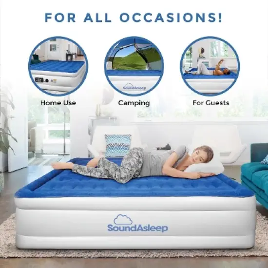 SoundAsleep Dream Series Air Mattress with ComfortCoil Technology & Internal High Capacity Pump image {6}