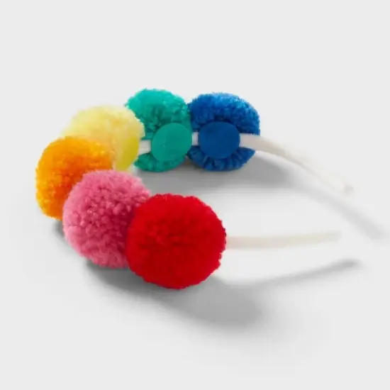 1ct Rainbow Pom-Pom Headband - Spritz&trade; image {2}
