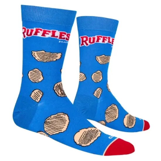 Cool Socks, Frito Lay Ruffle Chips Snack Socks, Fun Novelty Gift for Men & Women image {1}