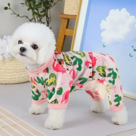 Paaaawaters Dog Jumpsuit Cute Animal Print Puppy Pajamas Soft Lightweight Post Surgery Recovery Pets Onesie image {6}