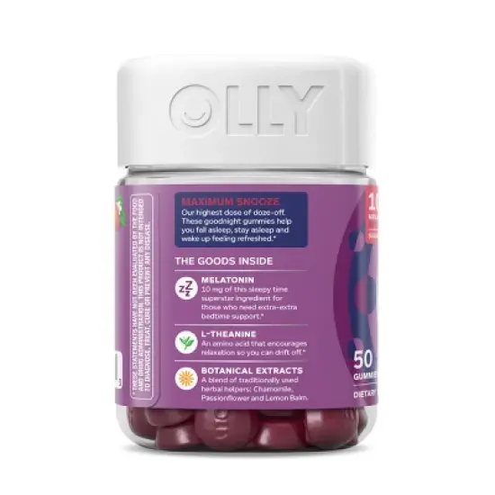 OLLY Maximum Sleep 10mg Gummies - Strawberry image {8}