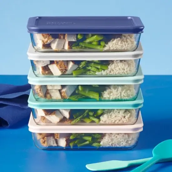 Pyrex 10pc Glass Meal Prep Set image {4}
