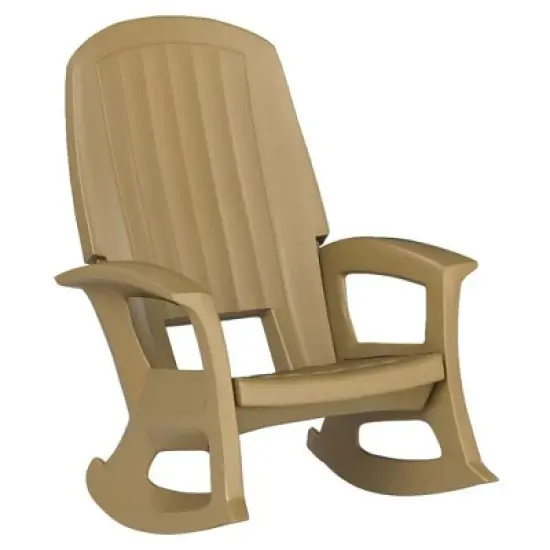 Semco Rockaway Heavy-Duty Outdoor Rocking Chair w/Low Maintenance All-Weather Porch Rocker & Easy Assembly for Deck and Patio, Taupe (4 Pack) image {1}