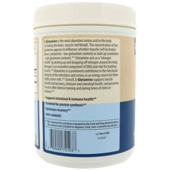 MRM Nutrition L-Glutamine 1000, Recovery, 2.2 lbs (1,000 g) image {2}