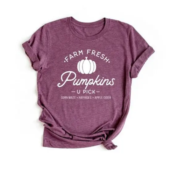 Simply Sage Market Women's Farm Fresh Pumpkins Short Sleeve Graphic Tee image {3}