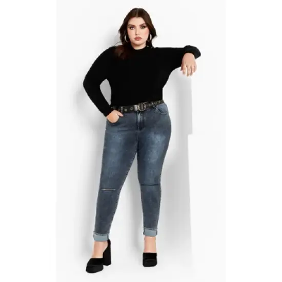 Women's Plus Size Royal Sweater - black | CITY CHIC image {1}